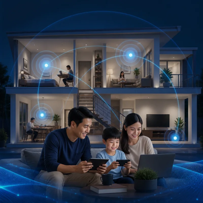 Hướng dẫn kiểm tra khả năng phủ sóng Wi-Fi với MESHVT4_H cho nhà lớn