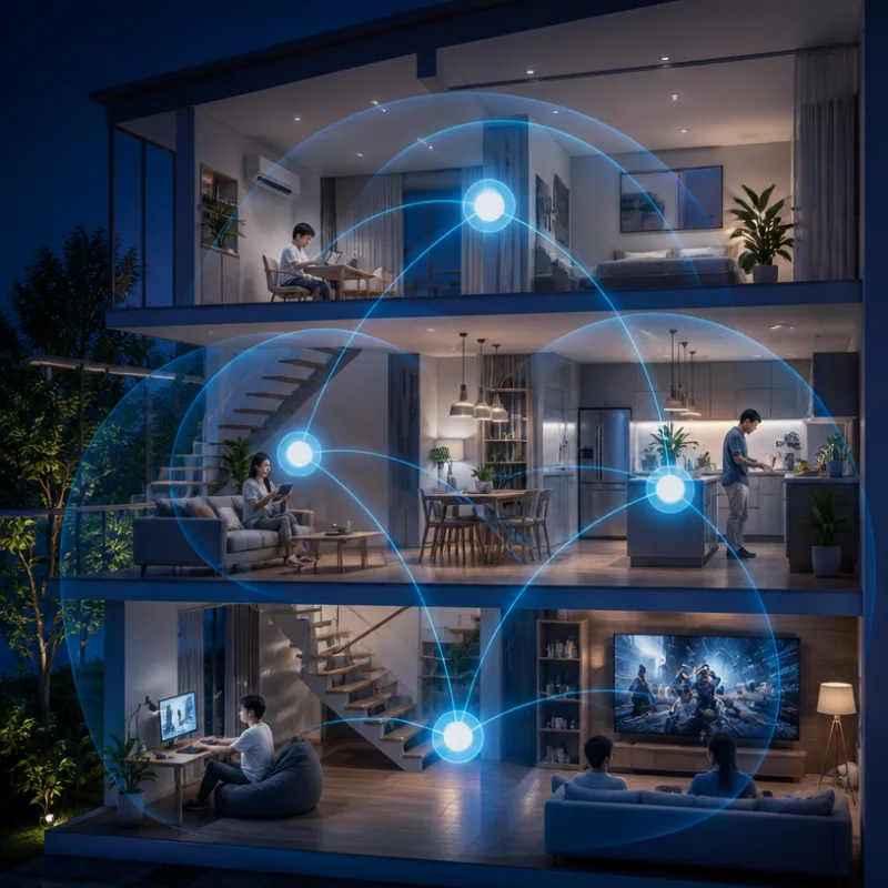 Ưu điểm của MESHVT2_T trong việc cải thiện phủ sóng Wi-Fi gia đình